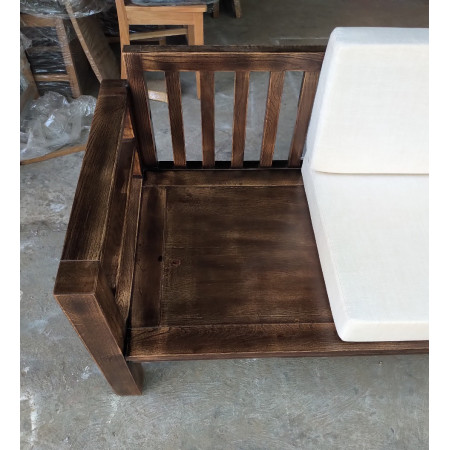 Dark Walnut Oil : Ghế Sofa Đơn Gỗ Sồi Kèm Nệm